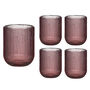 Palermo Set Of Four Amethyst Ribbed Tumblers, thumbnail 2 of 6