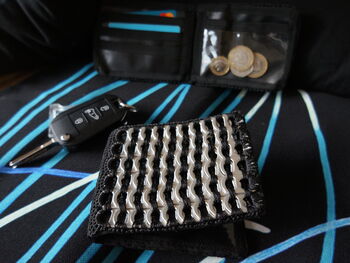 Black Wallet With Recycled Ring Pull Design, 5 of 12