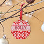 Personalised Christmas Jumper Pattern Bauble, thumbnail 1 of 6