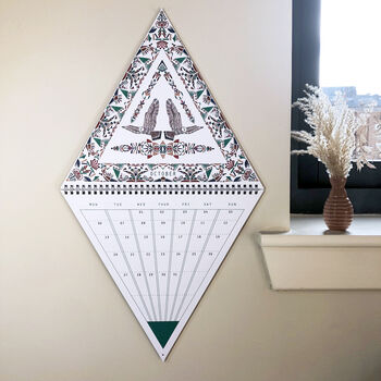 2025 Illustrated Triangle Wall Calendar, 4 of 10