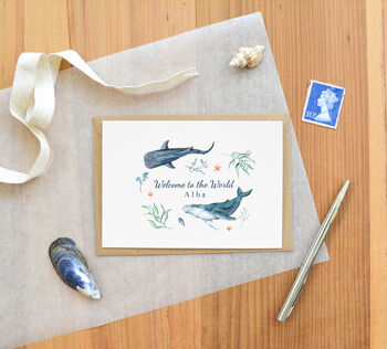Ocean New Baby Card, 2 of 4