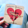 Heart Tri Fold Recycled Folded Wedding Invitation, thumbnail 4 of 5