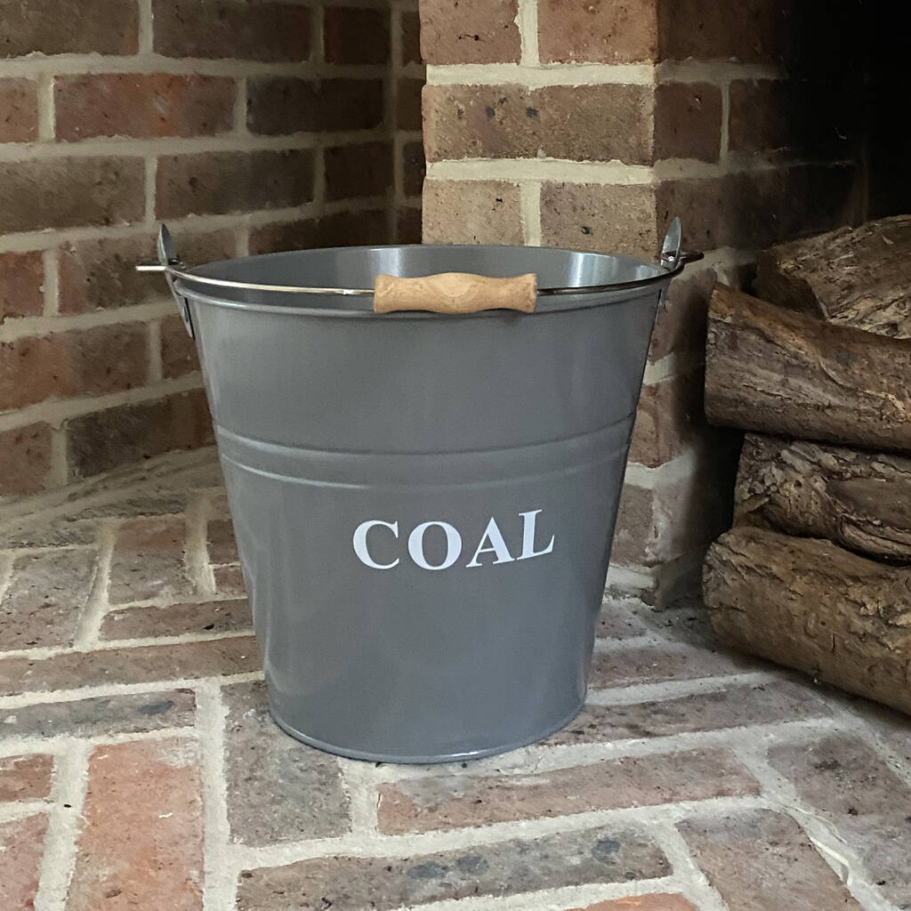 Fireside Coal Bucket In French Grey, 1 of 3
