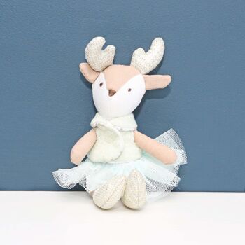 Mini Reindeer Soft Toy With Personalised Carry Case, 3 of 5