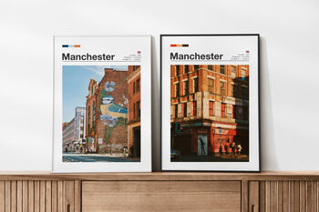 Personalised Minimalist Travel Poster | Manchester, 5 of 6