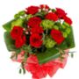 Red Roses And Blooms Hand Tied Flower Bouquet, thumbnail 2 of 2