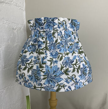 Dolly Blue Floral Gathered Scrunchie Lampshade, 2 of 4