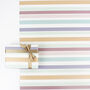 Luxury Pastel Thick Striped Contemporary Gift Wrapping Paper 140 Gsm, thumbnail 1 of 3