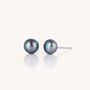 Pearl Button Stud Earrings, thumbnail 3 of 6