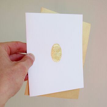 Handmade Golden Egg Gold Leaf Easter Card, 2 of 6