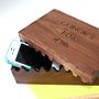 Personalised Solid Walnut Wood Engraved Keepsake Box, thumbnail 2 of 9