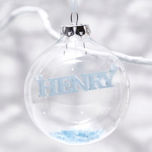 Baby's First Christmas Personalised Bauble By Sophia Victoria Joy ...