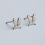 Sterling Silver Crystal Bunny Ears Earrings, thumbnail 2 of 4