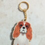 King Charles Spaniel Wooden Keyring With Optional Christmas Card, thumbnail 7 of 7
