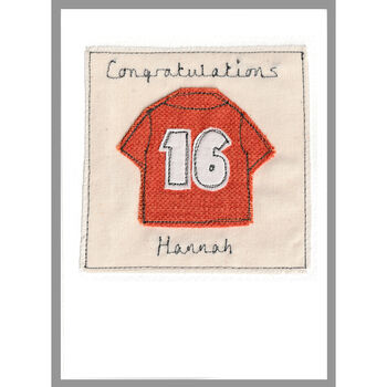 Personalised Football Shirt Birthday Card For Boy, Any Age, 4 of 12