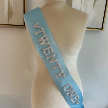Eighteenth / 18th Birthday Party Pearl Personalised Sash, 3 of 6