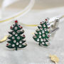 Christmas Tree Studded Cufflinks For Him, thumbnail 1 of 2