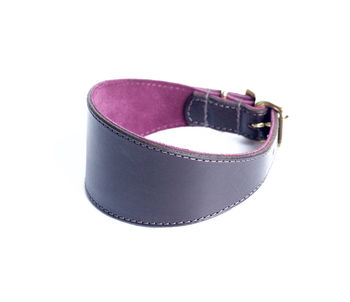 Vegetable Tanned Leather And Suede Hound Collar, 5 of 11