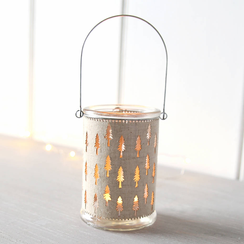 Stags And Trees Glass Candle Holders By Clem & Co