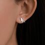 Cute Pigeon Bird Stud Earrings In Sterling Silver, thumbnail 3 of 12