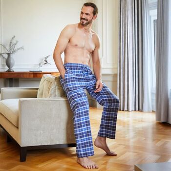 Men's 'Celt' Tartan Brushed Cotton Pyjama Trousers, 3 of 4
