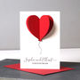 Personalised Heart Balloon Valentine's Card, thumbnail 3 of 4