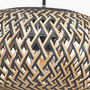 Black And Natural Rattan Pendant Ceiling Light, thumbnail 5 of 9