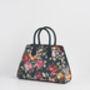 Roses Teal Structured Medium Tote, thumbnail 6 of 7