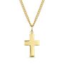 Personalised Men's Cross Pendant With Curb Chain, thumbnail 1 of 5