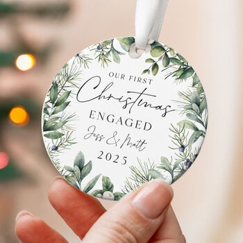 Personalised First Christmas Engaged Ornament 2025, 6 of 7