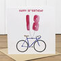 Personalised Bike 18th Birthday Card, thumbnail 2 of 2