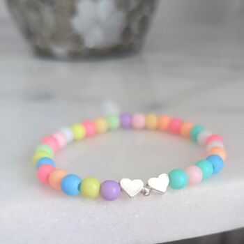 Back To School Beaded Heart Bracelet, 3 of 6
