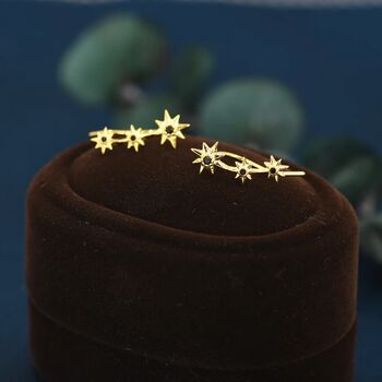 Starburst Ear Crawler Earrings In Sterling Silver, 6 of 12