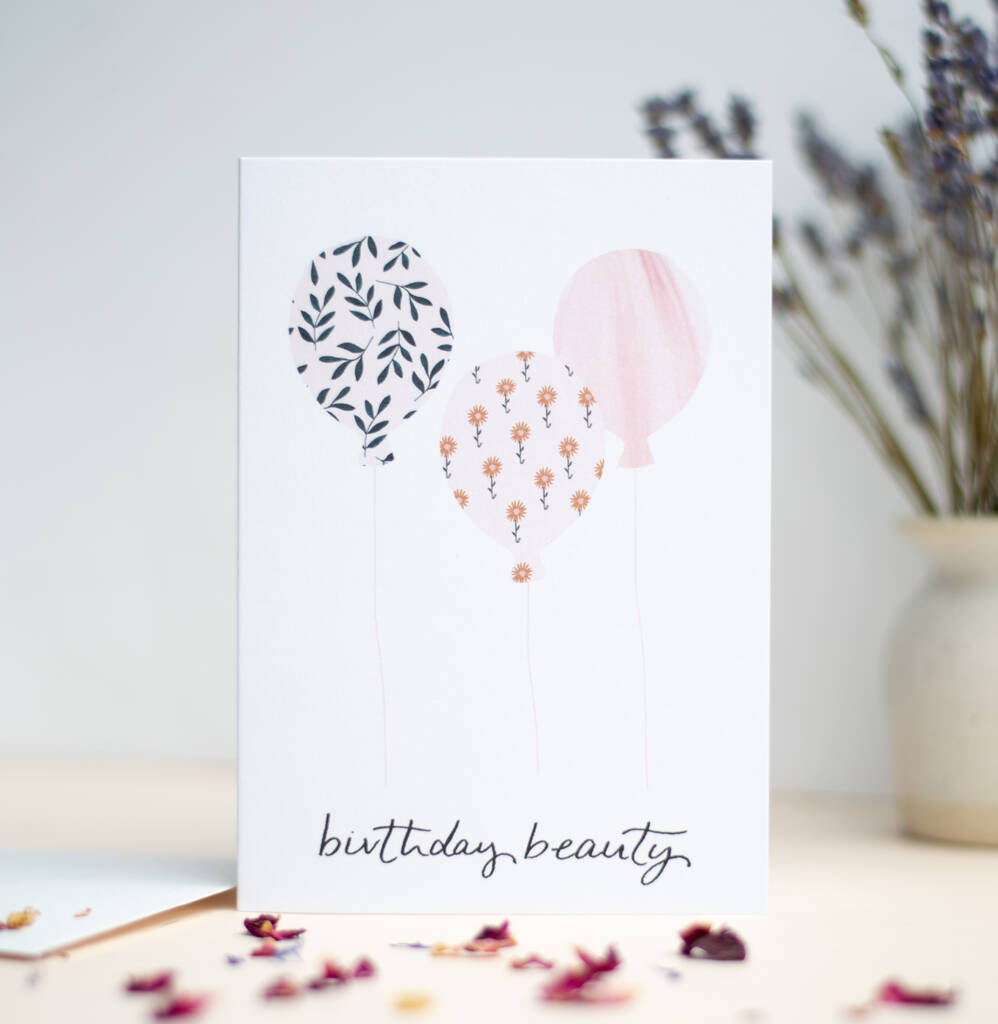 'Birthday Beauty' Birthday Card For Her By The Hidden Pearl Studio ...