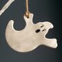 Clay Hanging Ghost Decoration, thumbnail 2 of 2