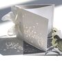 Laser Cut Wedding Word Love Diamond Card, thumbnail 2 of 12