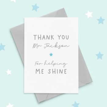 Teacher Thank For Helping Me Shine Card, 3 of 3