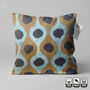 Blue And Brown Hand Woven Ikat Cotton Cushion Cover, thumbnail 3 of 8