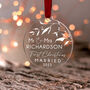 Personalised Our First Christmas As Mr And Mrs Bauble, thumbnail 11 of 11