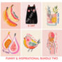 Set Of Six Funny And Inspirational Themed Art Prints Bundles, thumbnail 8 of 10