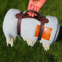 Personalised Leather Picnic Blanket Carry Strap, thumbnail 1 of 5