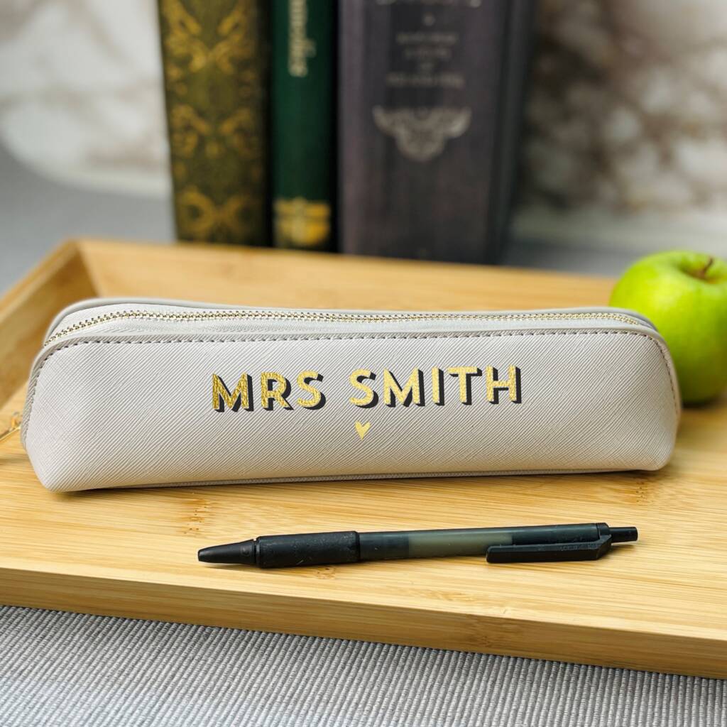 Personalised Shadow Name Teacher Pencil Case, 1 of 6