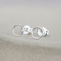 Sterling Silver Mini Geo Circle Studs, thumbnail 1 of 6