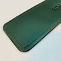 Personalised Dark Racing Green Premium Leather Bookmark, thumbnail 5 of 8