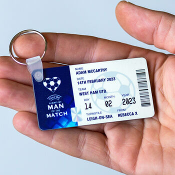 'Man Of The Match' Personalised Football Keyring, 3 of 4