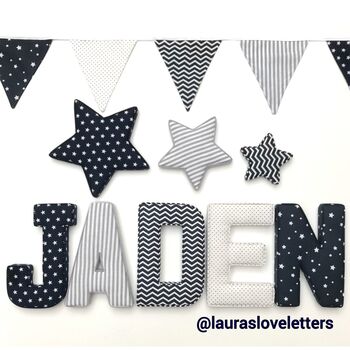 Navy Blue Fabric Letters, 9 of 12