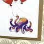 Octopus Valentine's Day Card, thumbnail 2 of 3