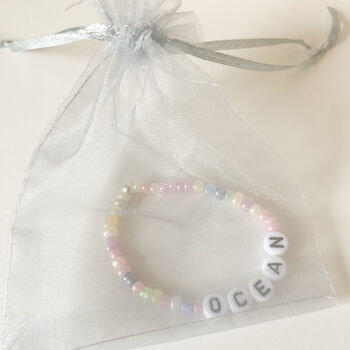 Personalised Bead Name Bracelet, 2 of 7