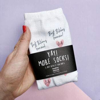 Personalised Best Bitches Socks, 3 of 4
