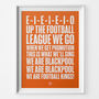 Blackpool Fc 'Eieieio' Football Song Print, thumbnail 1 of 3